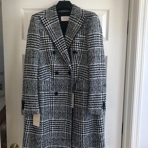 Suistudio (Suit Supply) Women's black and white houndstooth coat, US size 10